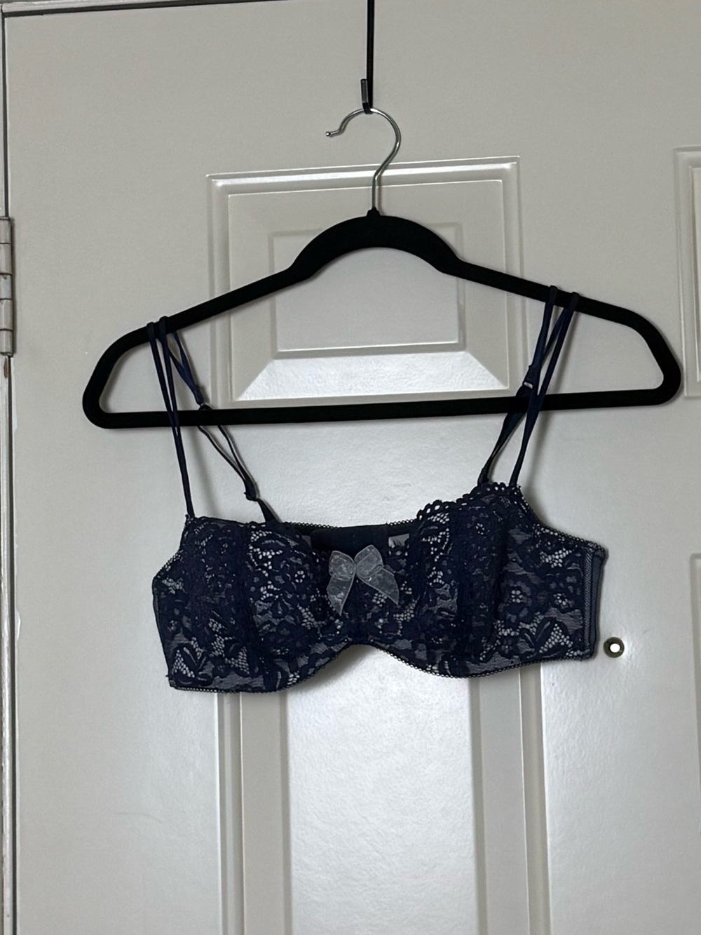 Stylish B.Tempt'd  Navy Blue Lace Bra Size 38B